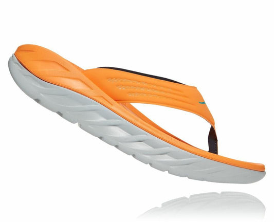 Men Recovery Sandals | HOKA ONE ONE ORA Recovery Flip Blazing Orange / Lunar Rock