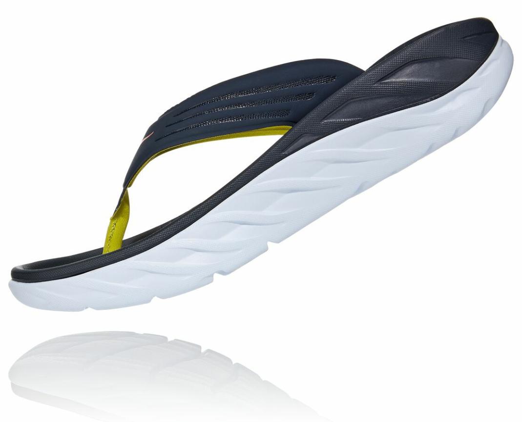 Men Recovery Sandals | HOKA ONE ONE ORA Recovery Flip Ombre Blue / Fiesta