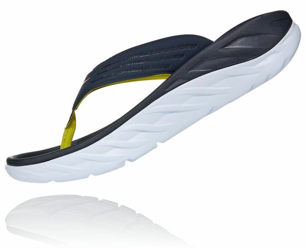 Men Recovery Sandals | HOKA ONE ONE ORA Recovery Flip Ombre Blue / Fiesta