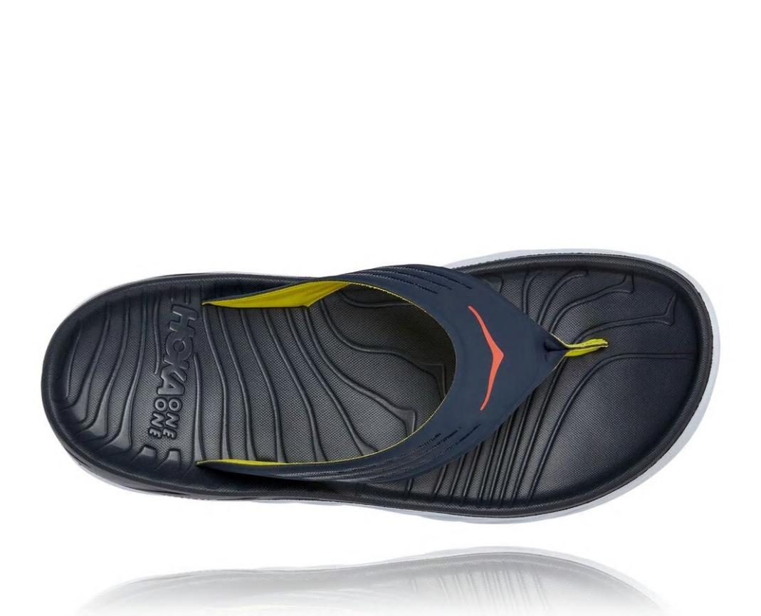 Men Recovery Sandals | HOKA ONE ONE ORA Recovery Flip Ombre Blue / Fiesta