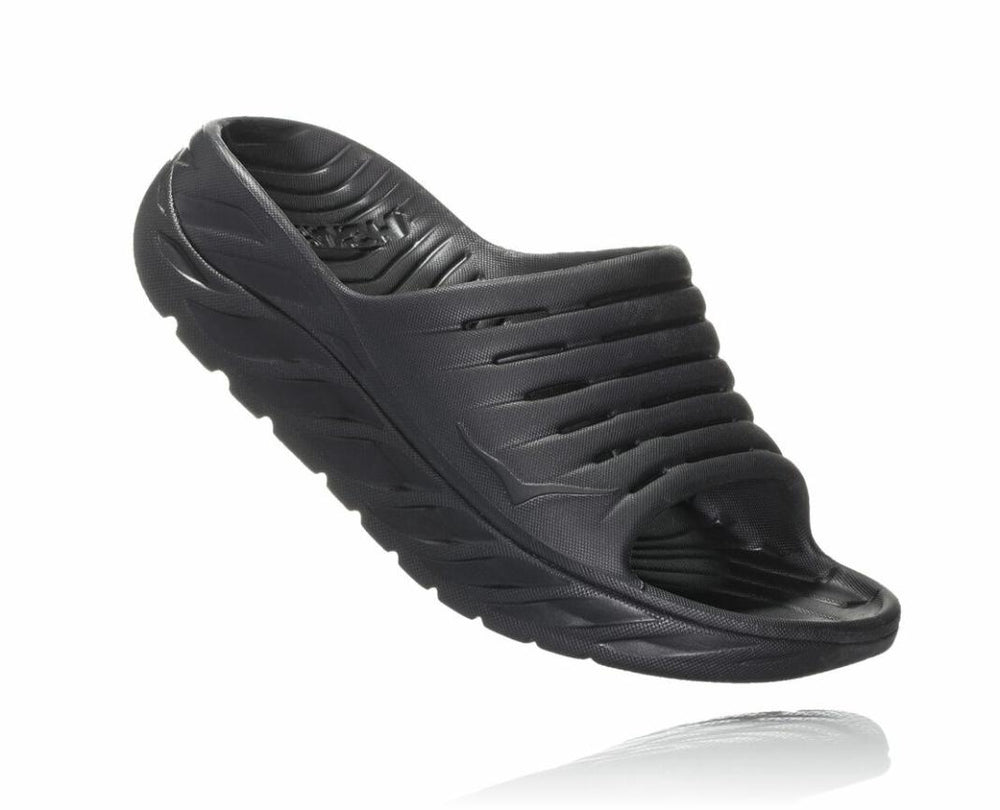Men Recovery Sandals | HOKA ONE ONE ORA Recovery Slide Black / Black