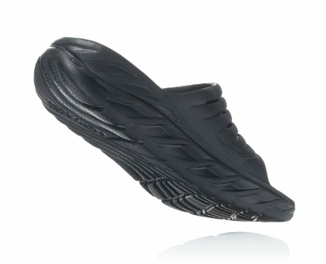 Men Recovery Sandals | HOKA ONE ONE ORA Recovery Slide Black / Black