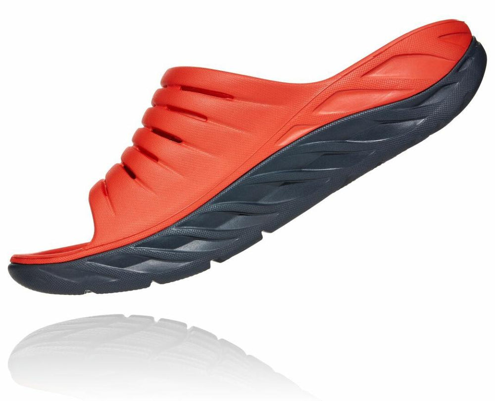 Men Recovery Sandals | HOKA ONE ONE ORA Recovery Slide Fiesta / Ombre Blue