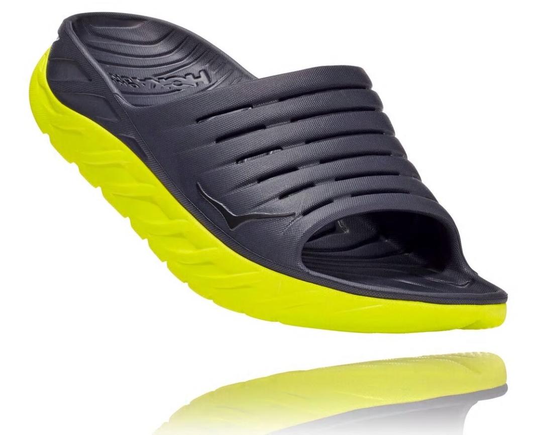 Men Recovery Sandals | HOKA ONE ONE ORA Recovery Slide Odyssey Grey / Evening Primrose
