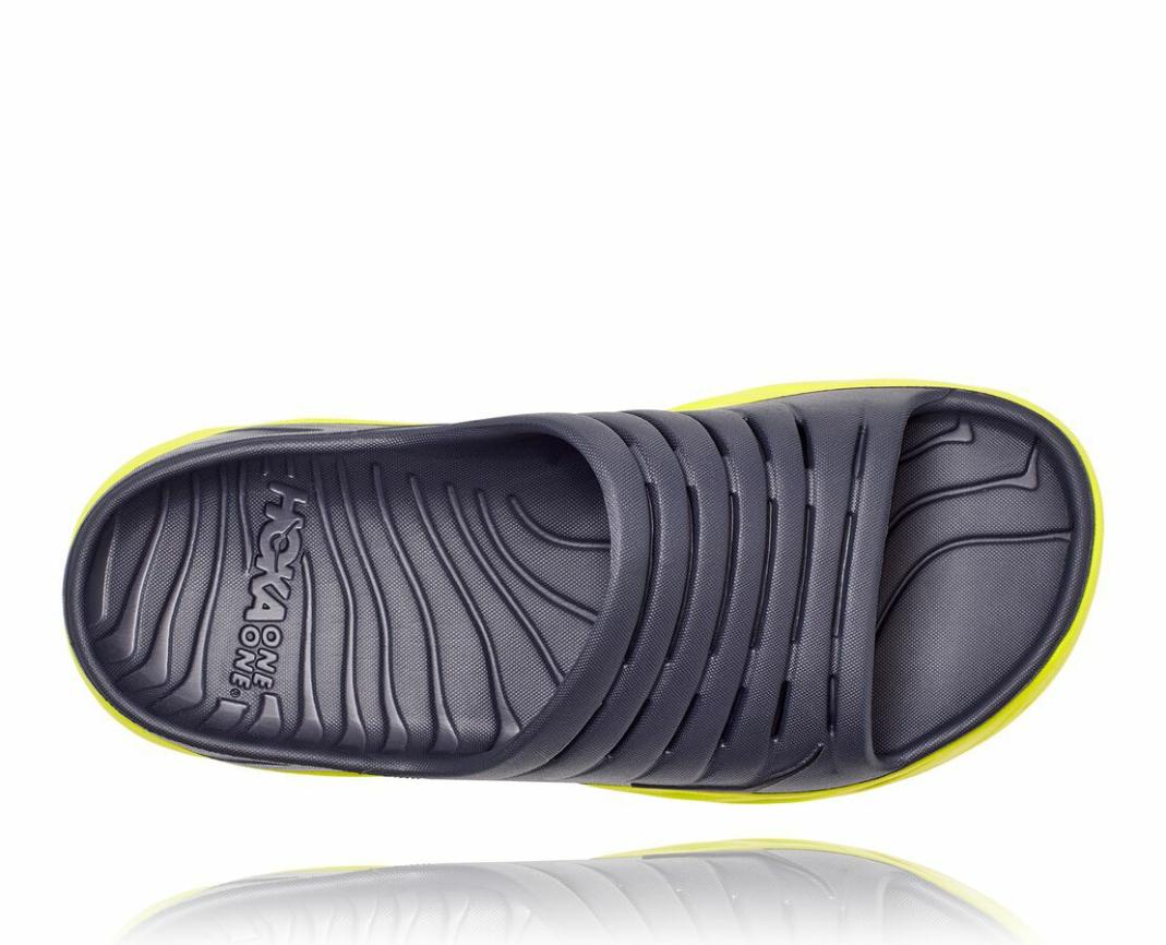 Men Recovery Sandals | HOKA ONE ONE ORA Recovery Slide Odyssey Grey / Evening Primrose
