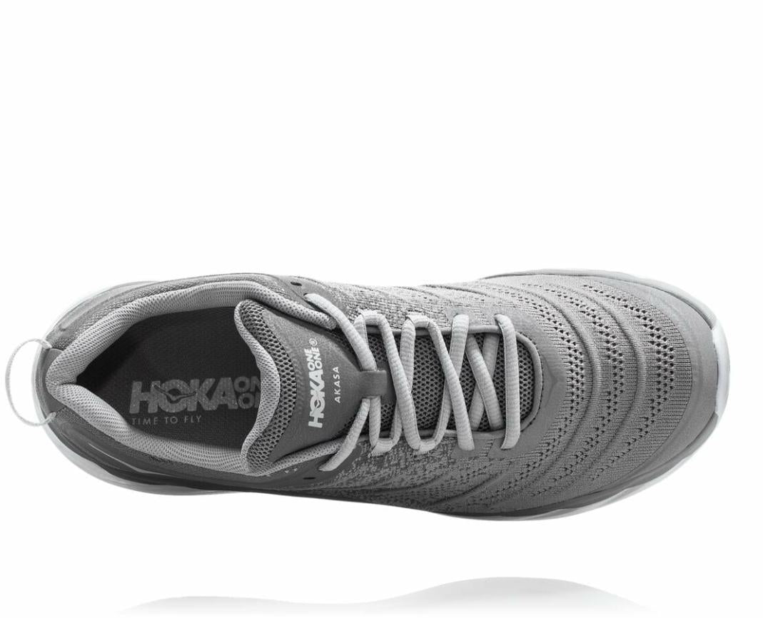 Men Road Running | HOKA ONE ONE Akasa Frost Gray /silver Sconce
