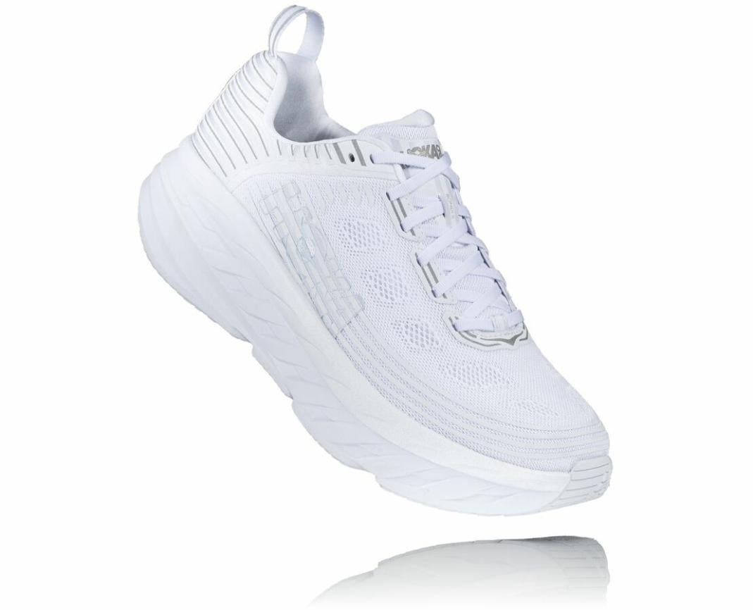 Men Road Running | HOKA ONE ONE Bondi 6 White / White Reflective