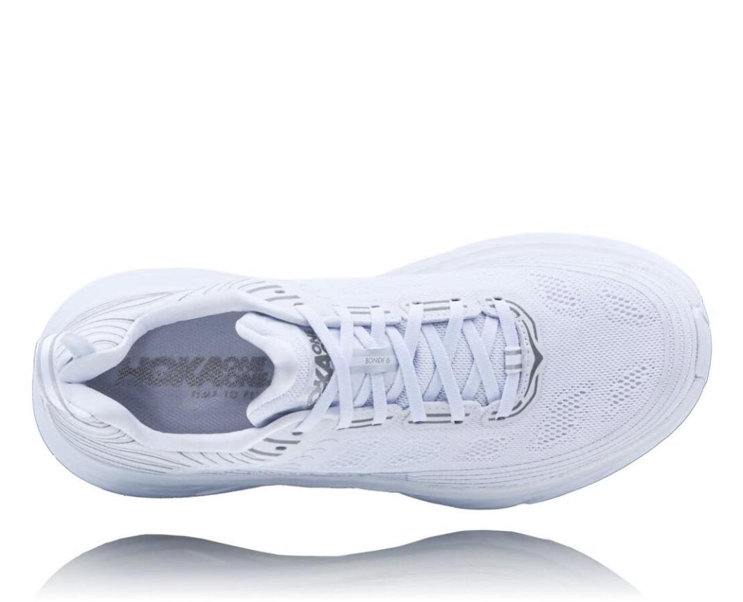 Men Road Running | HOKA ONE ONE Bondi 6 White / White Reflective