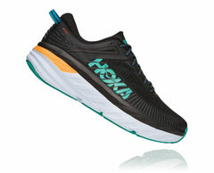 Men Road Running | HOKA ONE ONE Bondi 7 Black / Atlantis