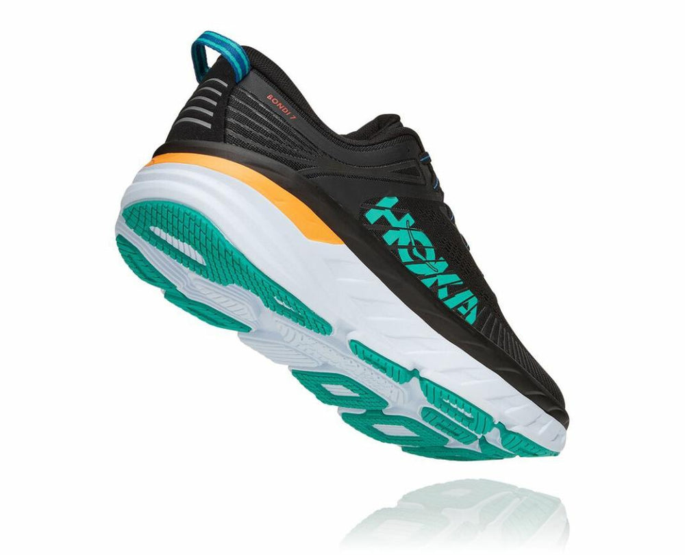 Men Road Running | HOKA ONE ONE Bondi 7 Black / Atlantis
