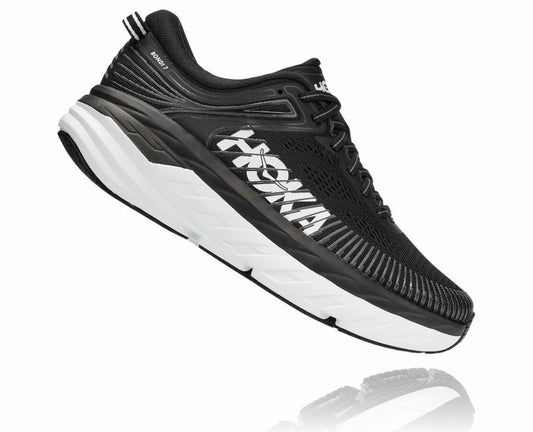 Men Road Running | HOKA ONE ONE Bondi 7 Black / White
