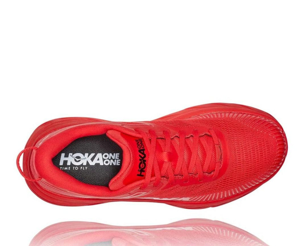 Men Road Running | HOKA ONE ONE Bondi 7 High Risk Red / Black