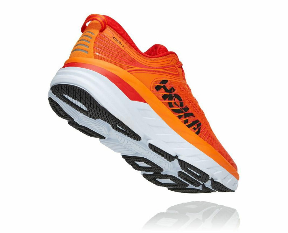 Men Road Running | HOKA ONE ONE Bondi 7 Persimmon Orange / Fiesta