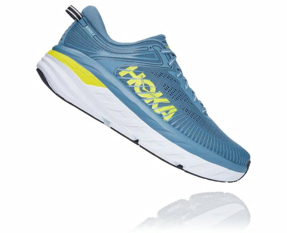 Men Road Running | HOKA ONE ONE Bondi 7 Provincial Blue / Citrus