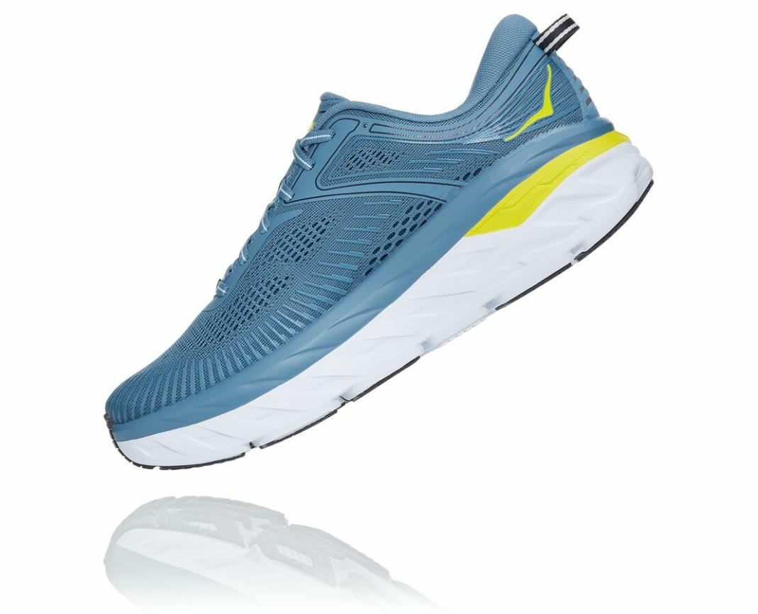 Men Road Running | HOKA ONE ONE Bondi 7 Provincial Blue / Citrus
