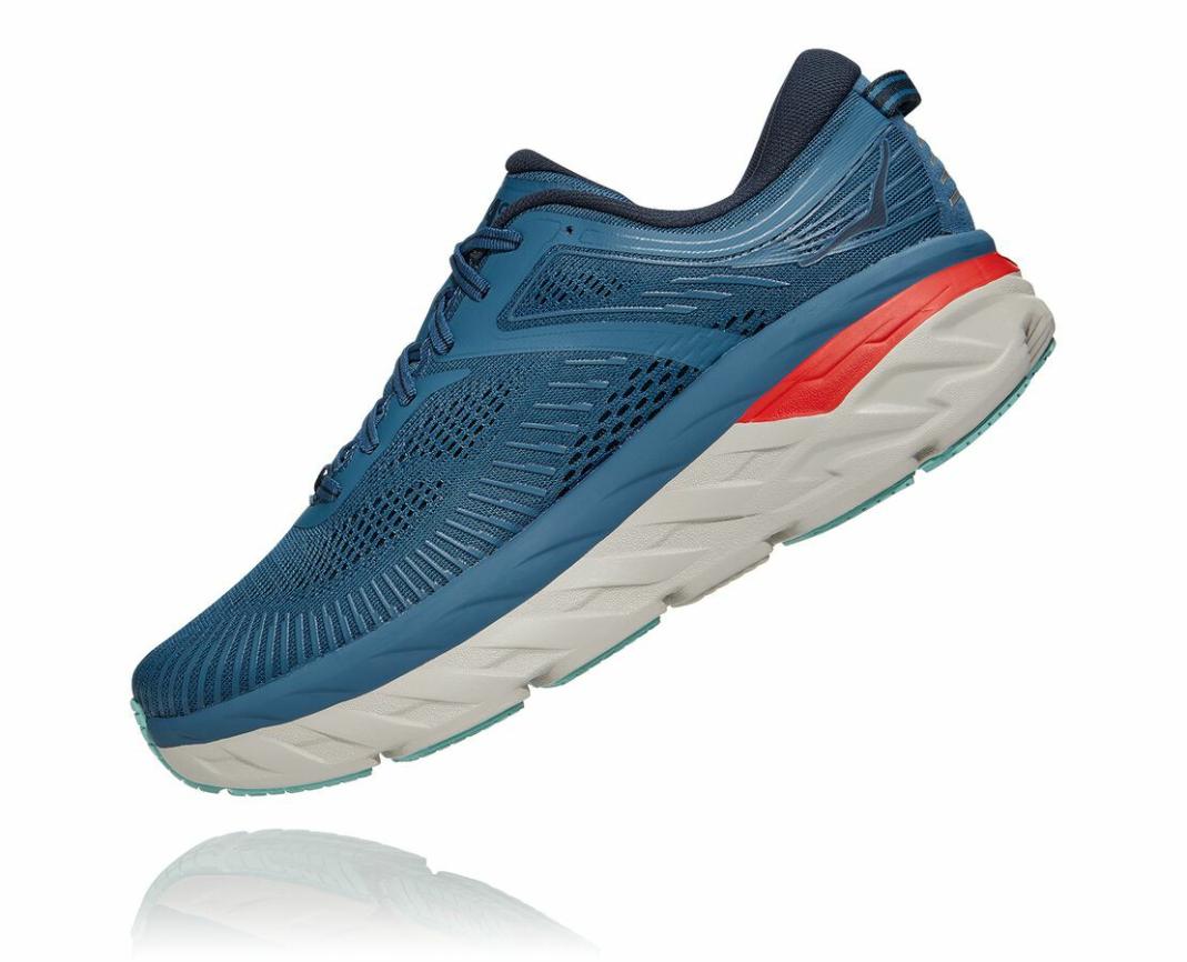 Men Road Running | HOKA ONE ONE Bondi 7 Real Teal / Outer Space