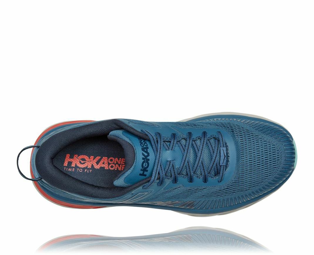 Men Road Running | HOKA ONE ONE Bondi 7 Real Teal / Outer Space