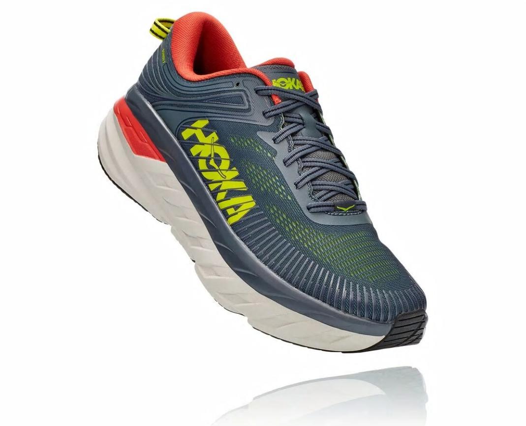 Men Road Running | HOKA ONE ONE Bondi 7 Turbulence / Chili