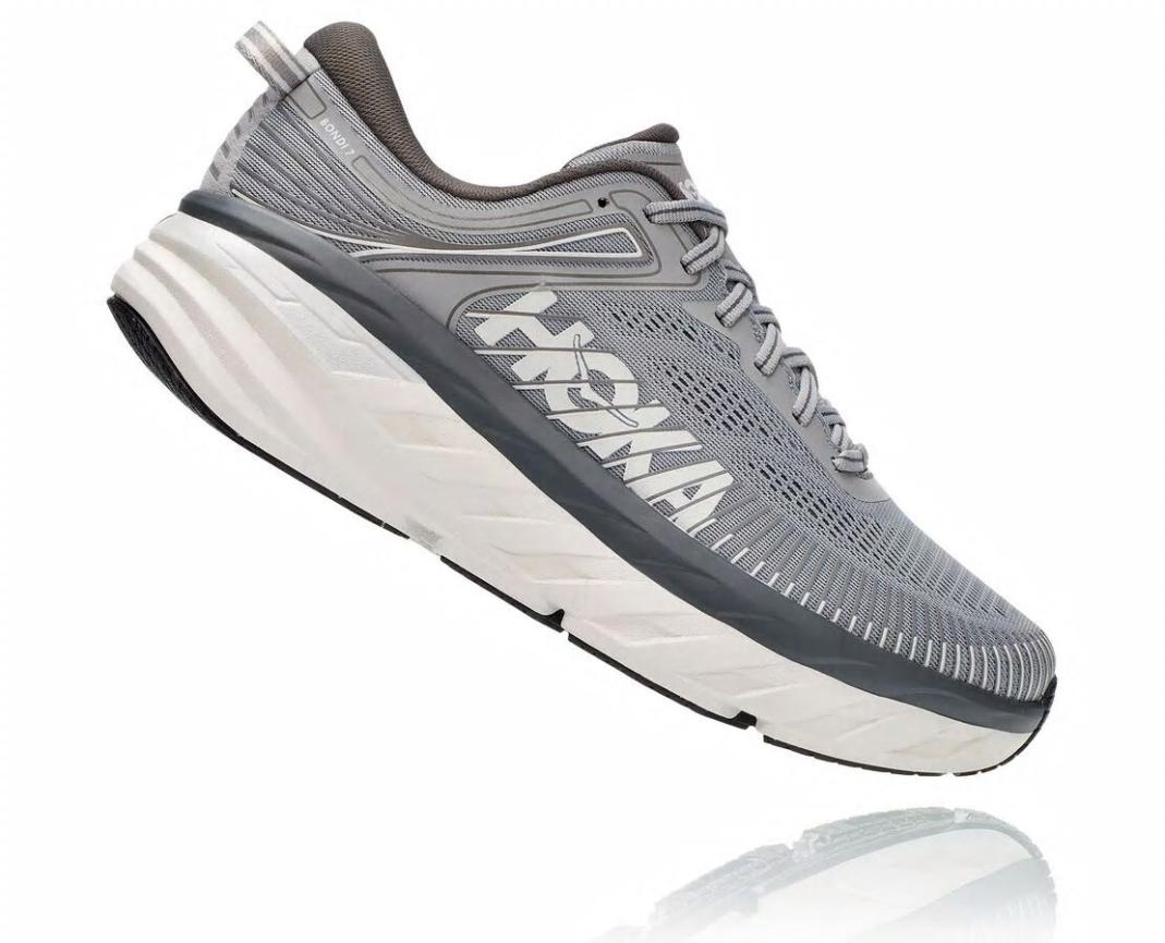 Men Road Running | HOKA ONE ONE Bondi 7 Wild Dove / Dark Shadow