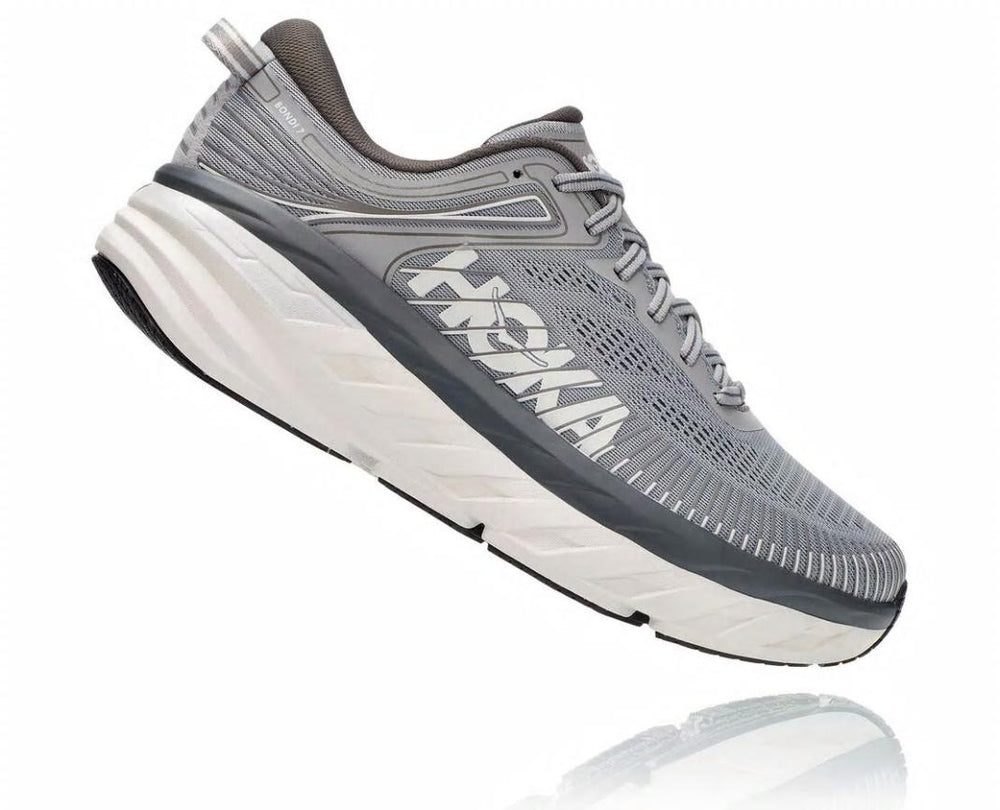 Men Road Running | HOKA ONE ONE Bondi 7 Wild Dove / Dark Shadow
