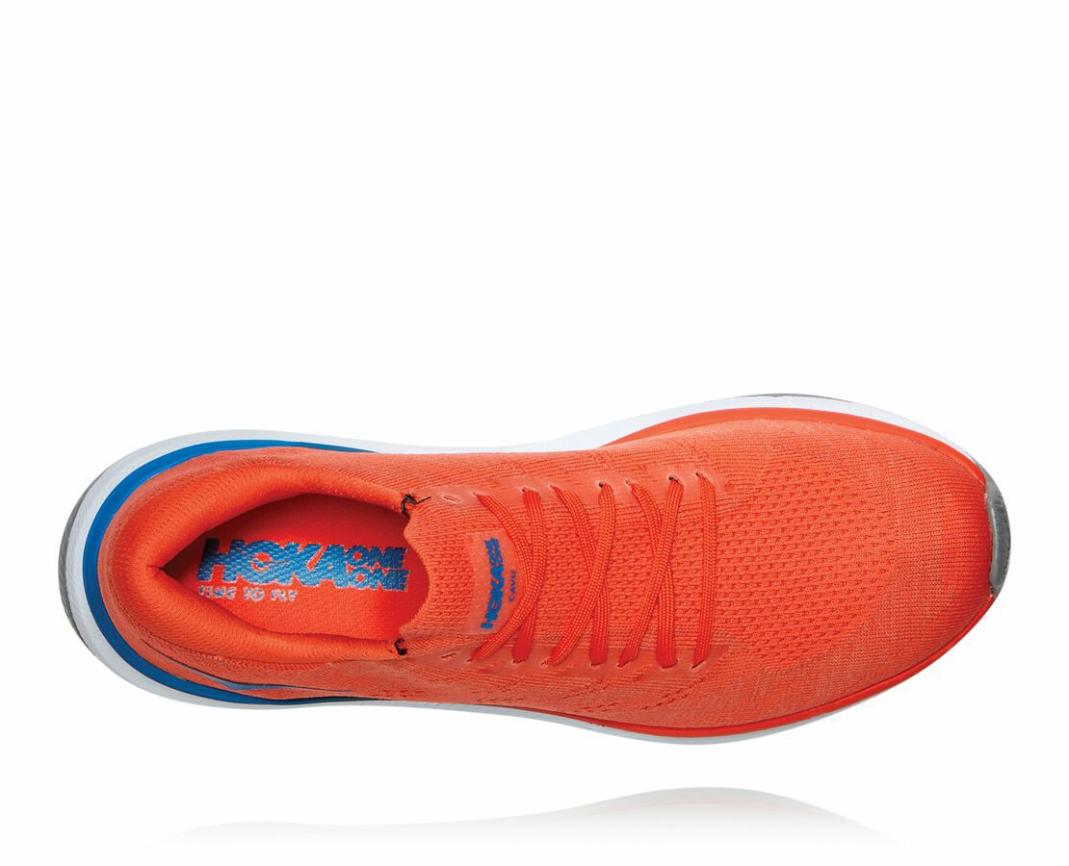Men Road Running | HOKA ONE ONE Cavu 3 Mandarin Red / White