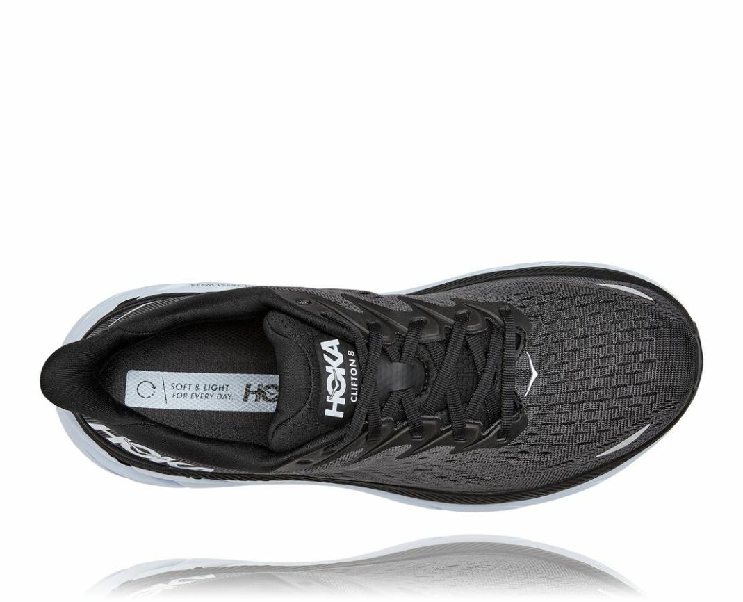 Men Road Running | HOKA ONE ONE Clifton 8 Black / White