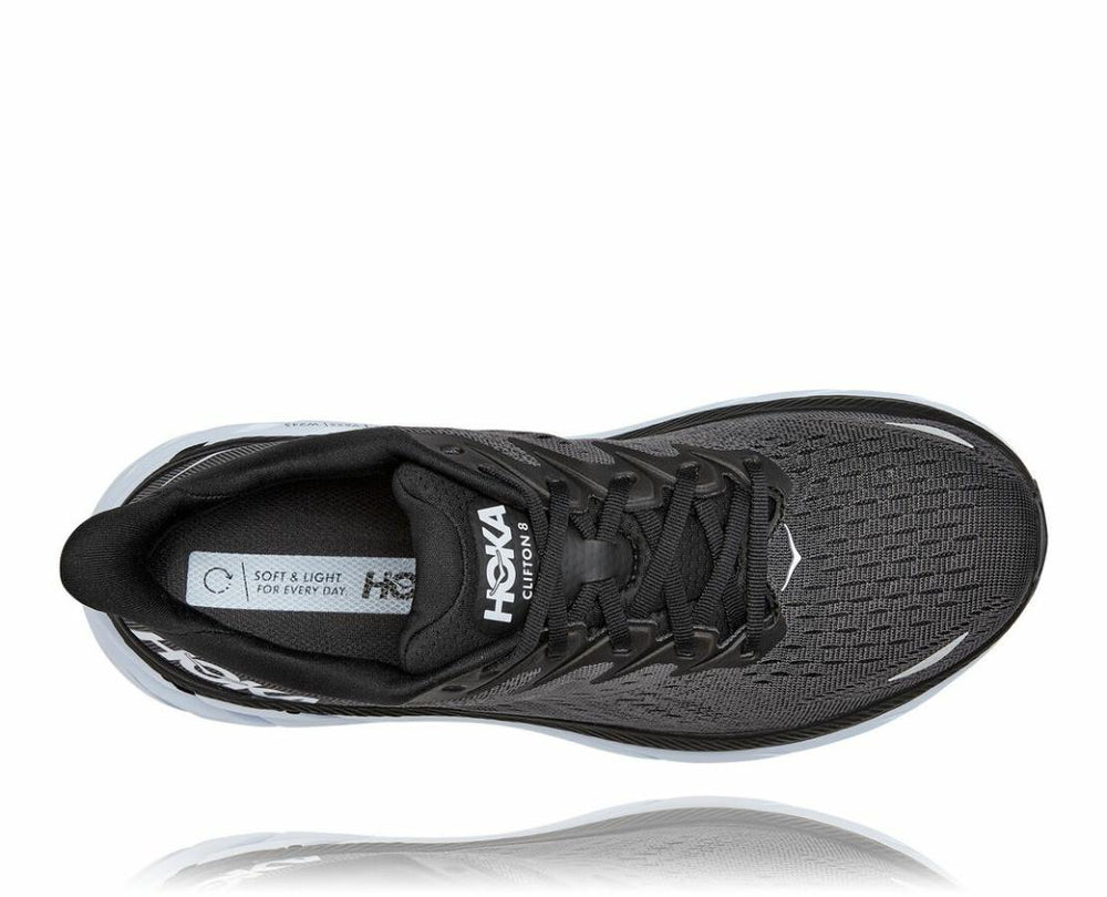 Men Road Running | HOKA ONE ONE Clifton 8 Black / White