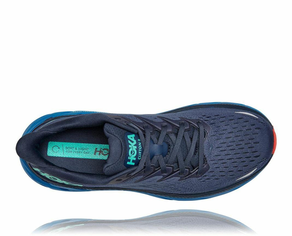 Men Road Running | HOKA ONE ONE Clifton 8 Outer Space / Vallarta Blue