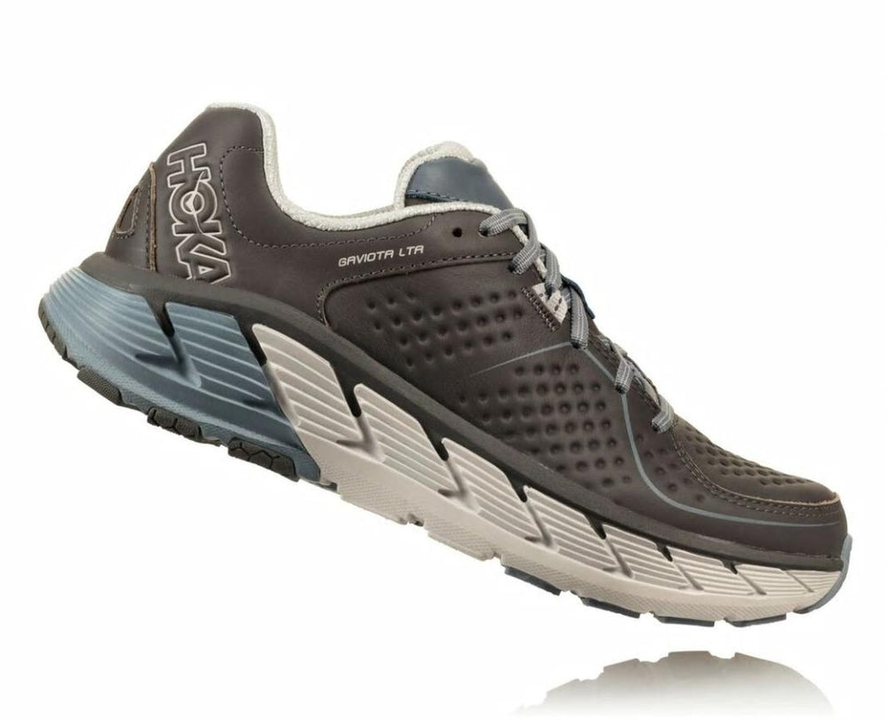 Men Road Running | HOKA ONE ONE Gaviota Leather Charcoal / Tradewinds
