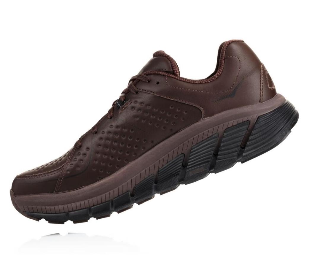 Men Road Running | HOKA ONE ONE Gaviota Leather Demitasse / Black