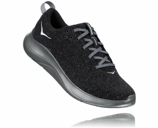 Men Road Running | HOKA ONE ONE Hupana Flow Wool Black / Dark Shadow