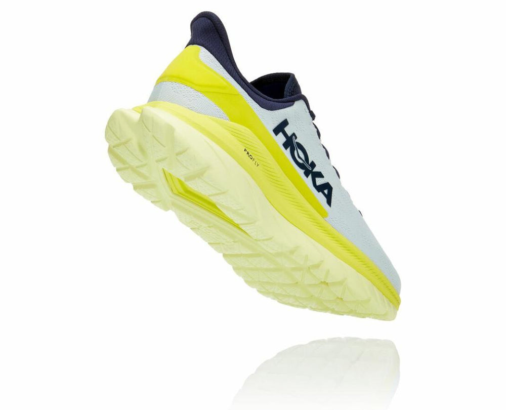 Men Road Running | HOKA ONE ONE Mach 4 Blue Flower / Citrus