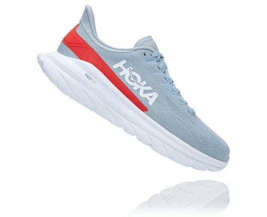 Men Road Running | HOKA ONE ONE Mach 4 Blue Fog / Fiesta