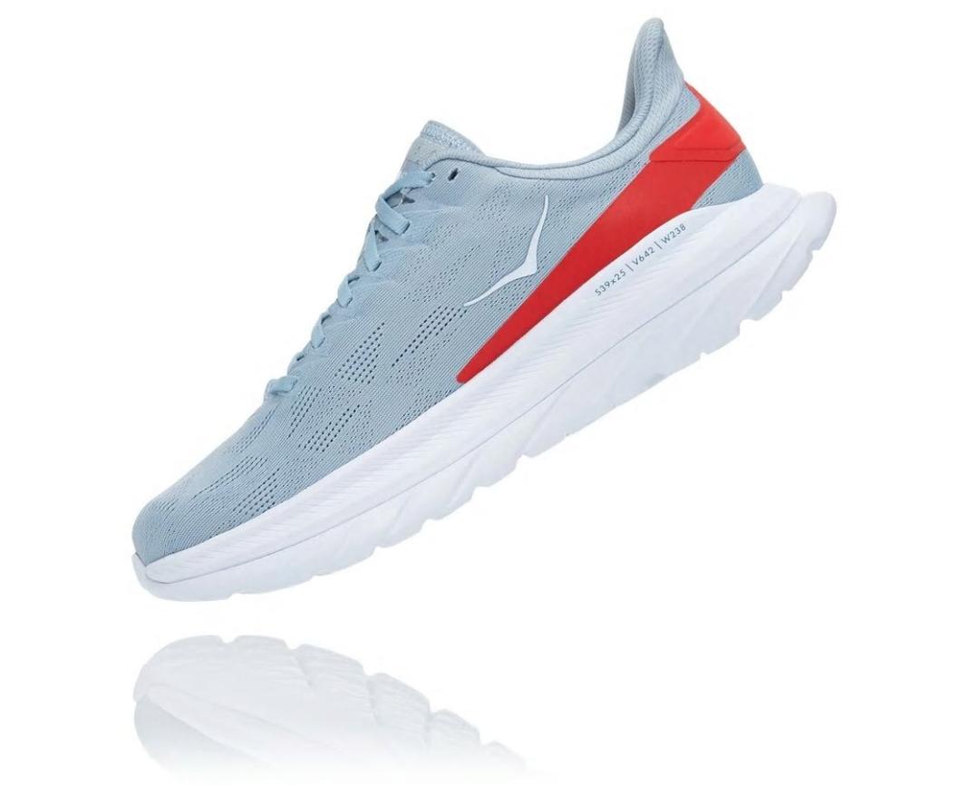 Men Road Running | HOKA ONE ONE Mach 4 Blue Fog / Fiesta