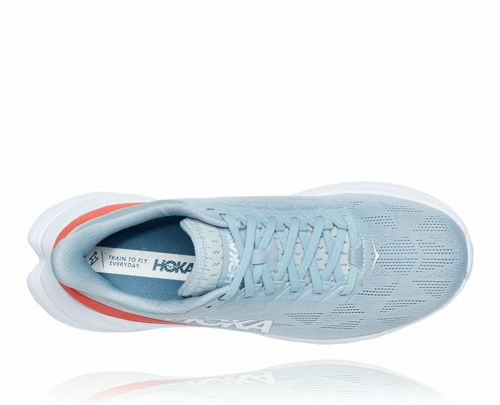 Men Road Running | HOKA ONE ONE Mach 4 Blue Fog / Fiesta