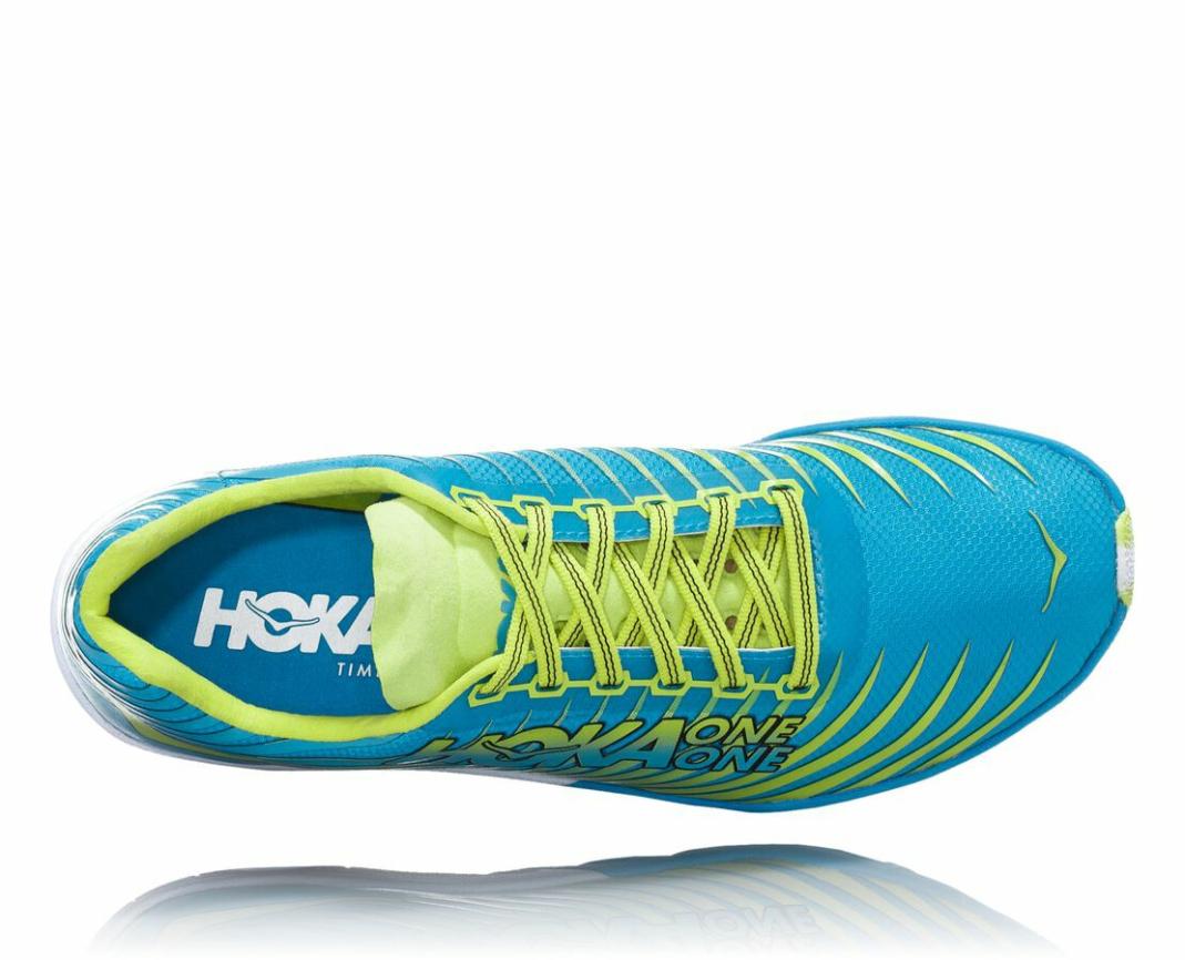 Men Spikes | HOKA ONE ONE EVO XC Spike Cyan / Citrus