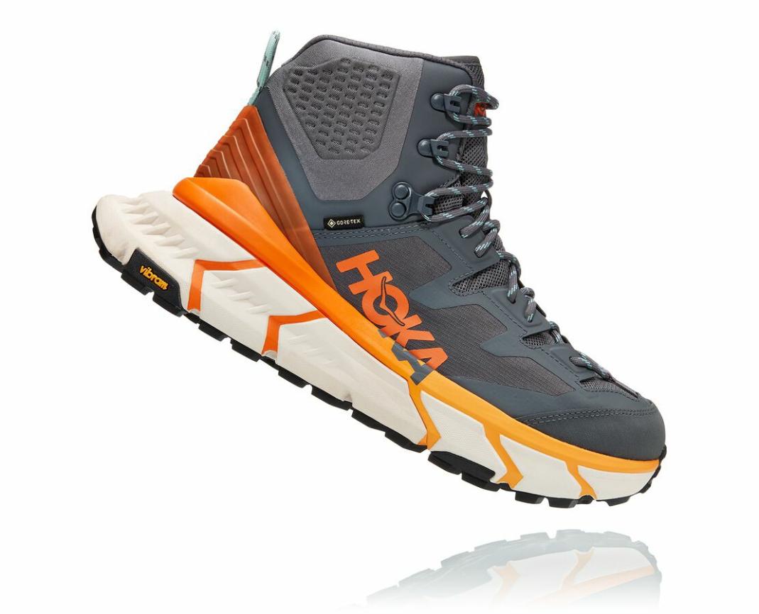 Men Stability Shoes | HOKA ONE ONE TenNine Hike GORE-TEX Castlerock / Persimmon Orange