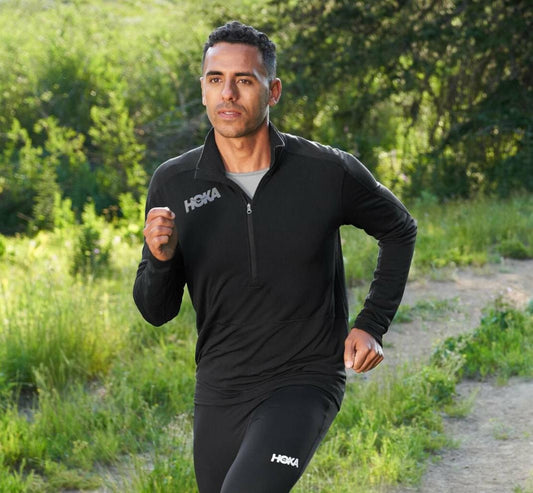 Men Tops | HOKA ONE ONE 1/2 Zip Midlayer Black