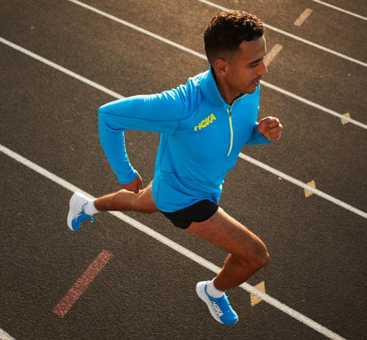 Men Tops | HOKA ONE ONE 1/2 Zip Midlayer Diva Blue