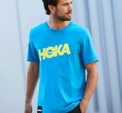 Men Tops | HOKA ONE ONE Brand Tee Diva Blue