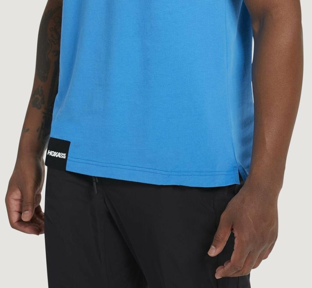 Men Tops | HOKA ONE ONE Brand Tee Diva Blue