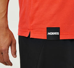 Men Tops | HOKA ONE ONE Brand Tee Fiesta / White