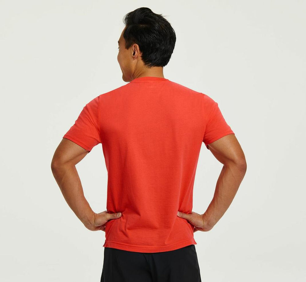 Men Tops | HOKA ONE ONE Brand Tee Fiesta / White