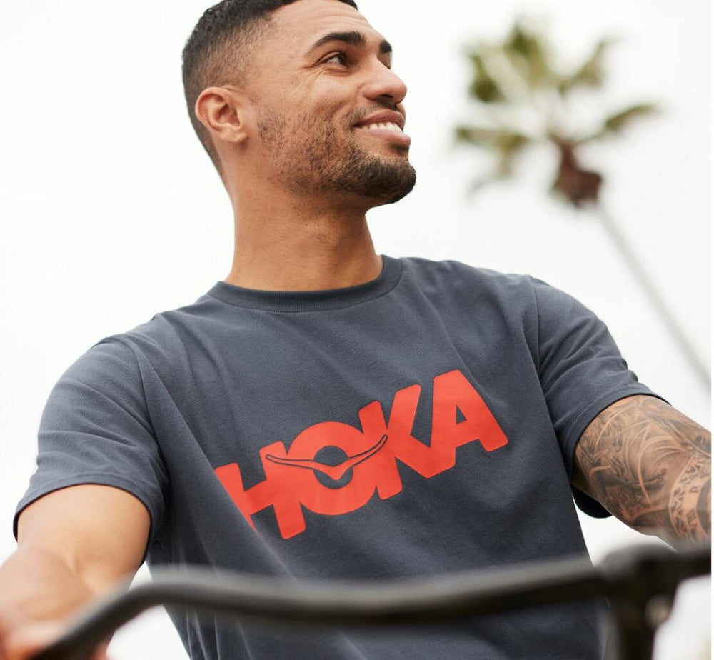 Men Tops | HOKA ONE ONE Brand Tee Ombre Blue