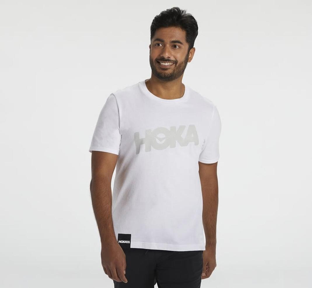 Men Tops | HOKA ONE ONE Brand Tee White