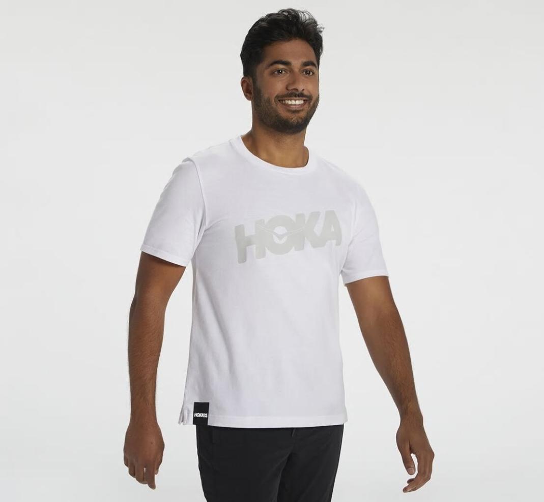 Men Tops | HOKA ONE ONE Brand Tee White
