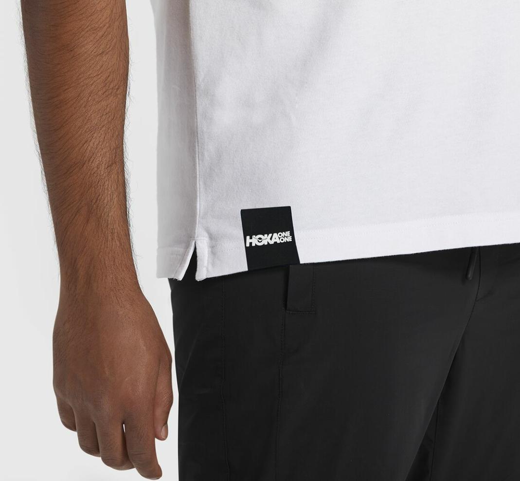 Men Tops | HOKA ONE ONE Brand Tee White