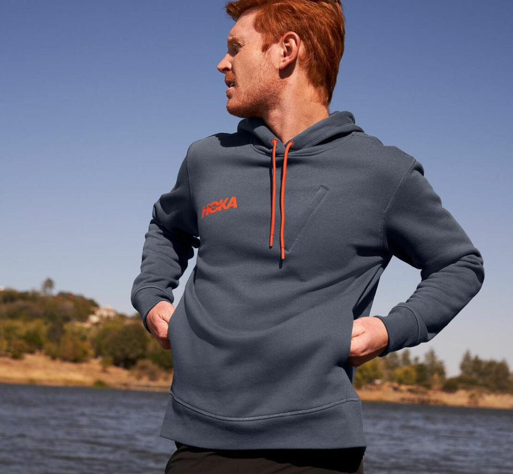 Men Tops | HOKA ONE ONE Hoodie Ombre Blue