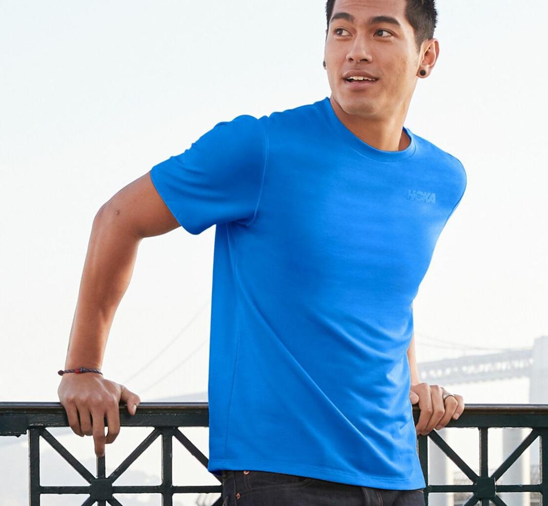 Men Tops | HOKA ONE ONE Lifestyle Tee Imperial Blue