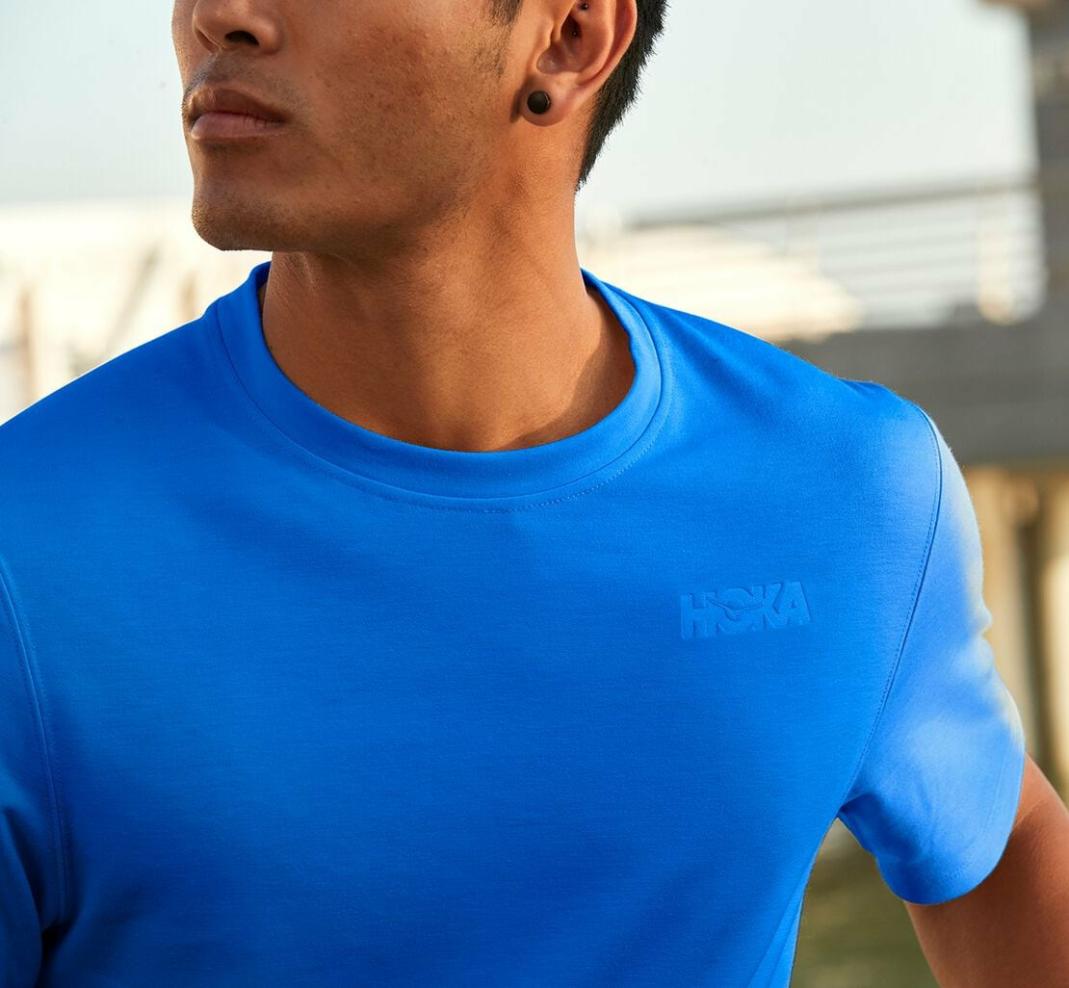 Men Tops | HOKA ONE ONE Lifestyle Tee Imperial Blue